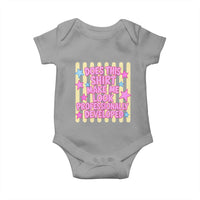 Does This Shirt Make Me Look Professionally Developed Baby Onesie Y2K Retro Stars Funny Professional Development Workplace Humor