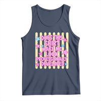 Does This Shirt Make Me Look Professionally Developed Tank Top Y2K Retro Stars Funny Professional Development Workplace Humor