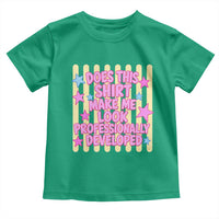 Does This Shirt Make Me Look Professionally Developed Toddler T Shirt Y2K Retro Stars Funny Professional Development Workplace Humor