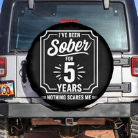 Funny 5 Year Sobriety Milestone Vintage Anniversary Badge Spare Tire Cover I Have Been Sober For 5 Years Nothing Scares Me