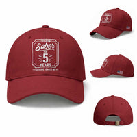 Funny 5 Year Sobriety Milestone Vintage Anniversary Badge Baseball Cap I Have Been Sober For 5 Years Nothing Scares Me