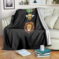 Hose Bee Lion Meme Slang Funny Sarcastic Pun Graphic Throw Blanket