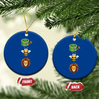 Hose Bee Lion Meme Slang Funny Sarcastic Pun Graphic Ceramic Ornament