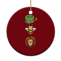 Hose Bee Lion Meme Slang Funny Sarcastic Pun Graphic Ceramic Ornament