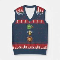 Hose Bee Lion Meme Slang Funny Sarcastic Pun Graphic V-Neck Knit Sweater Vest