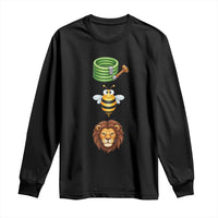 Hose Bee Lion Meme Slang Funny Sarcastic Pun Graphic Long Sleeve Shirt