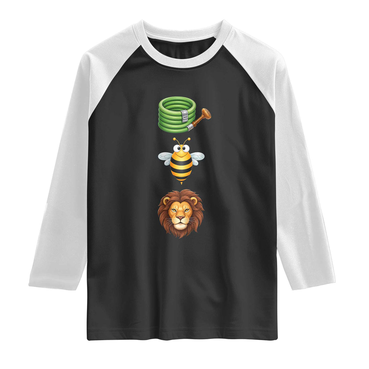 Hose Bee Lion Meme Slang Funny Sarcastic Pun Graphic Raglan Shirt