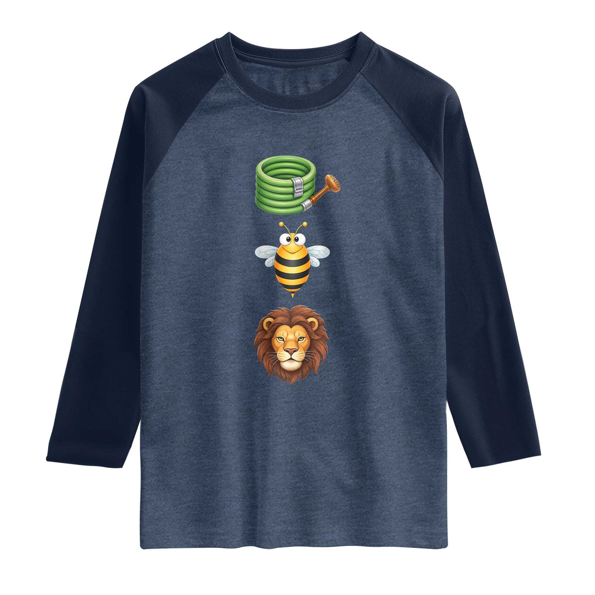 Hose Bee Lion Meme Slang Funny Sarcastic Pun Graphic Raglan Shirt
