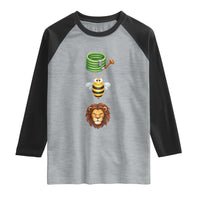 Hose Bee Lion Meme Slang Funny Sarcastic Pun Graphic Raglan Shirt