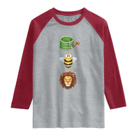 Hose Bee Lion Meme Slang Funny Sarcastic Pun Graphic Raglan Shirt