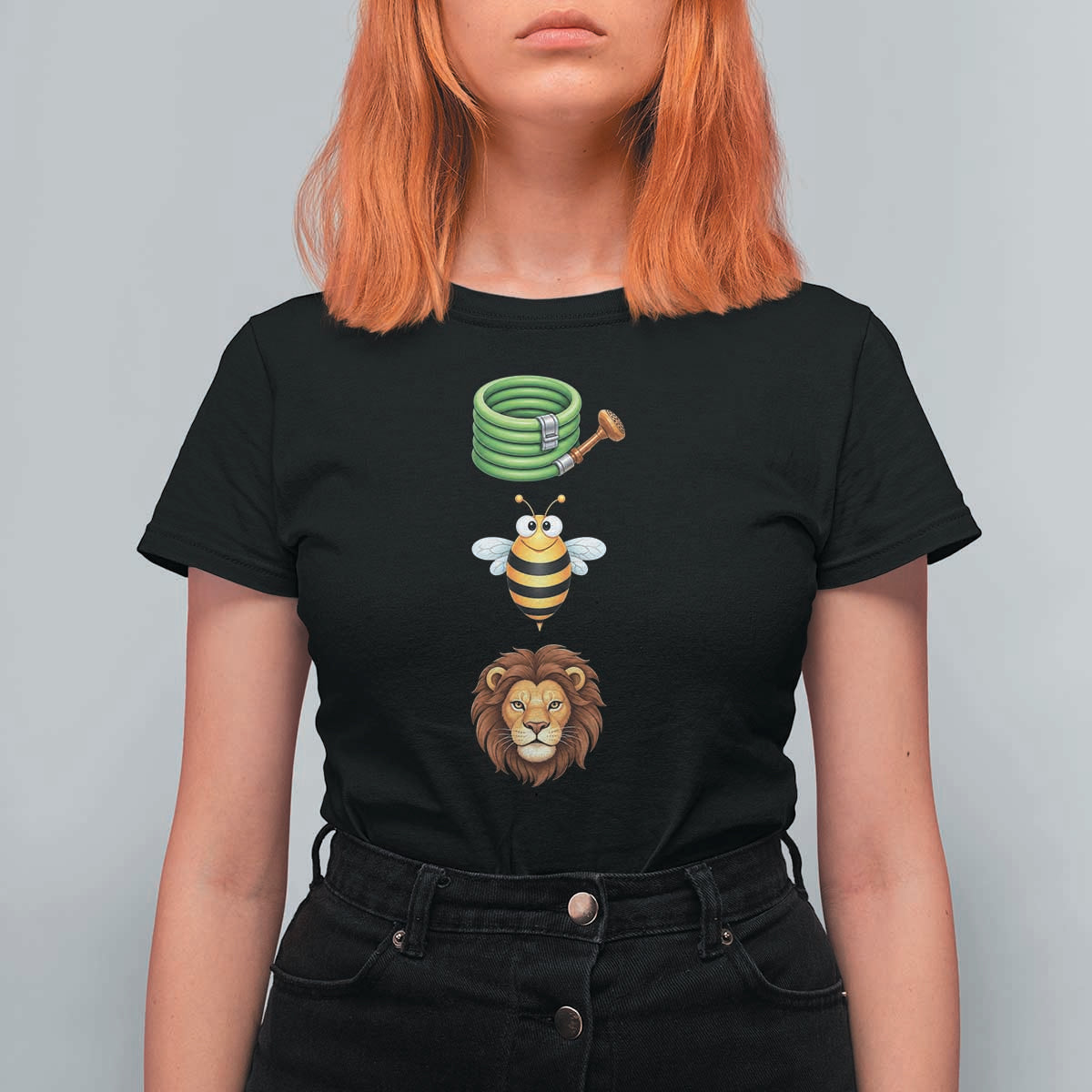 Hose Bee Lion Meme Slang Funny Sarcastic Pun Graphic T Shirt For Women
