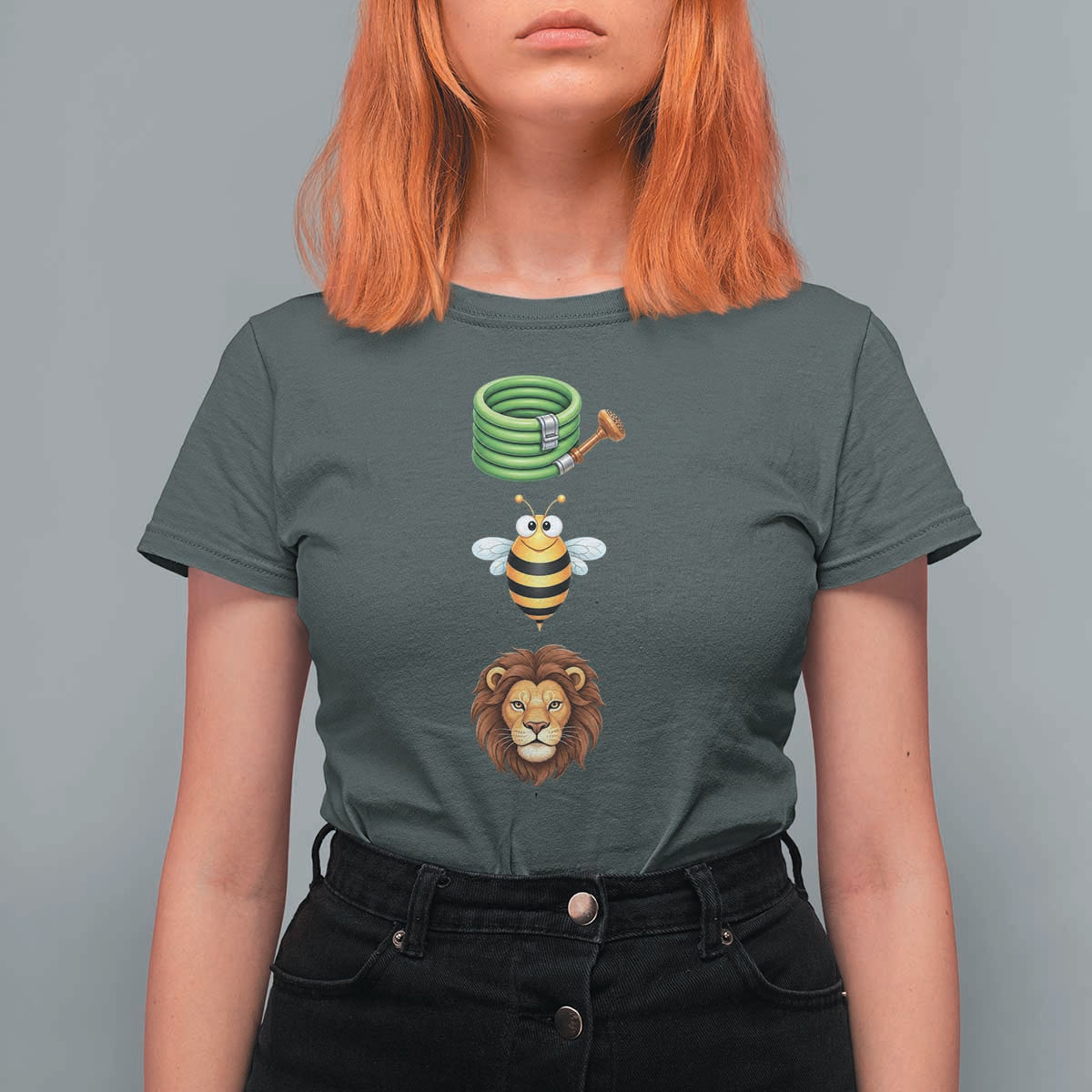Hose Bee Lion Meme Slang Funny Sarcastic Pun Graphic T Shirt For Women