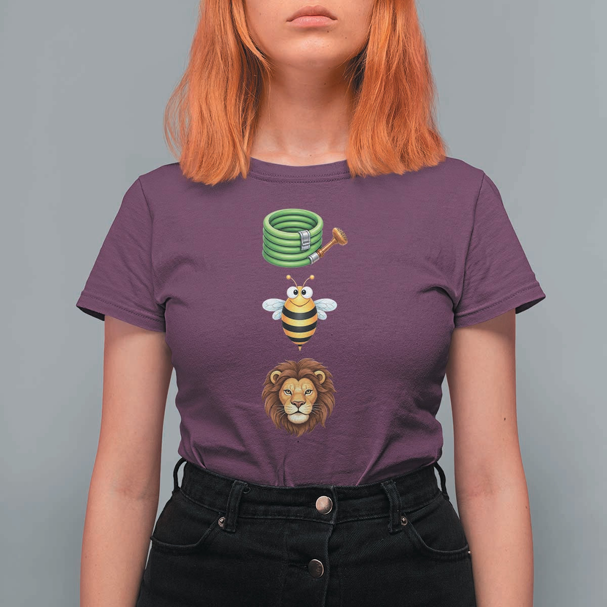 Hose Bee Lion Meme Slang Funny Sarcastic Pun Graphic T Shirt For Women