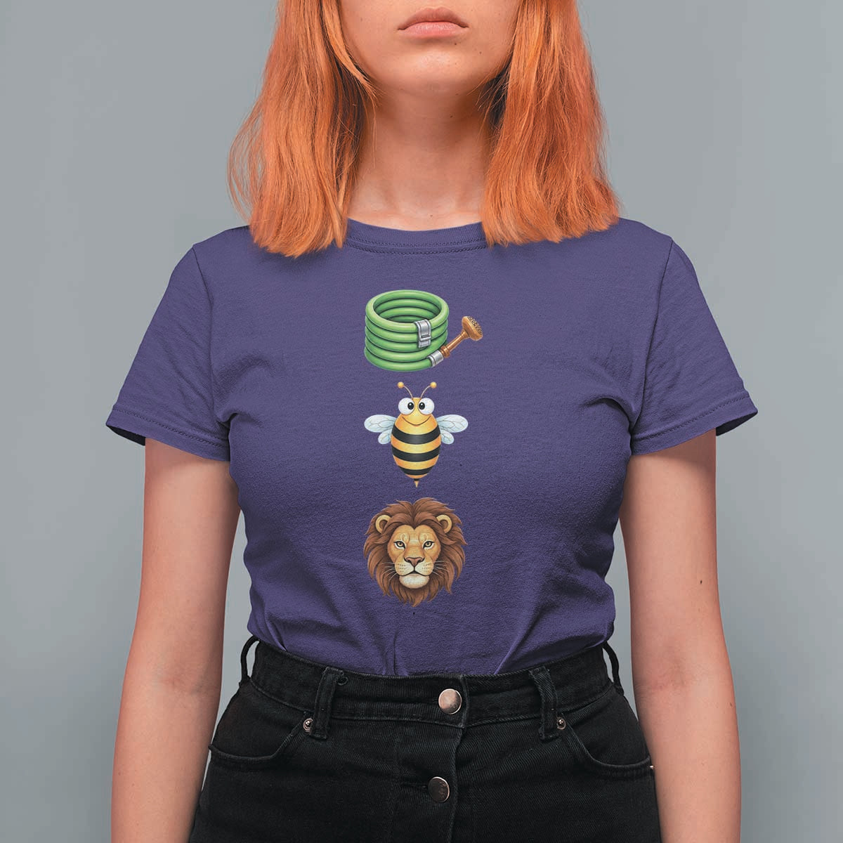 Hose Bee Lion Meme Slang Funny Sarcastic Pun Graphic T Shirt For Women