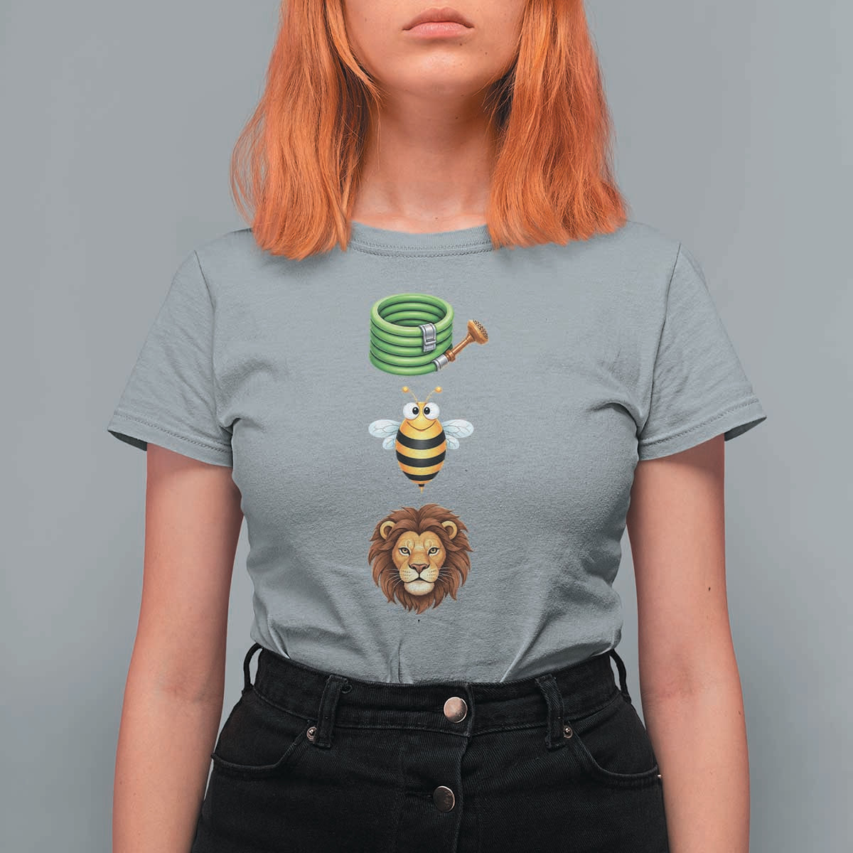 Hose Bee Lion Meme Slang Funny Sarcastic Pun Graphic T Shirt For Women