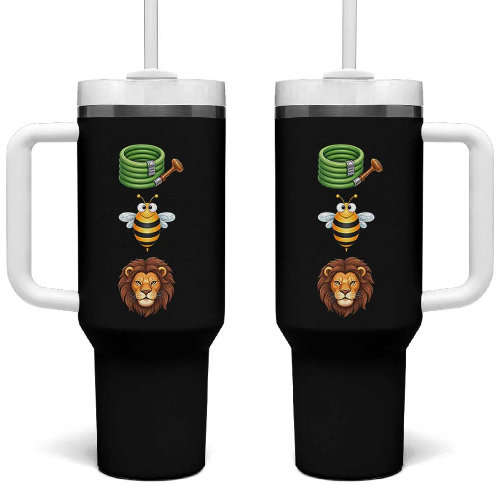 Hose Bee Lion Meme Slang Funny Sarcastic Pun Graphic Tumbler With Handle