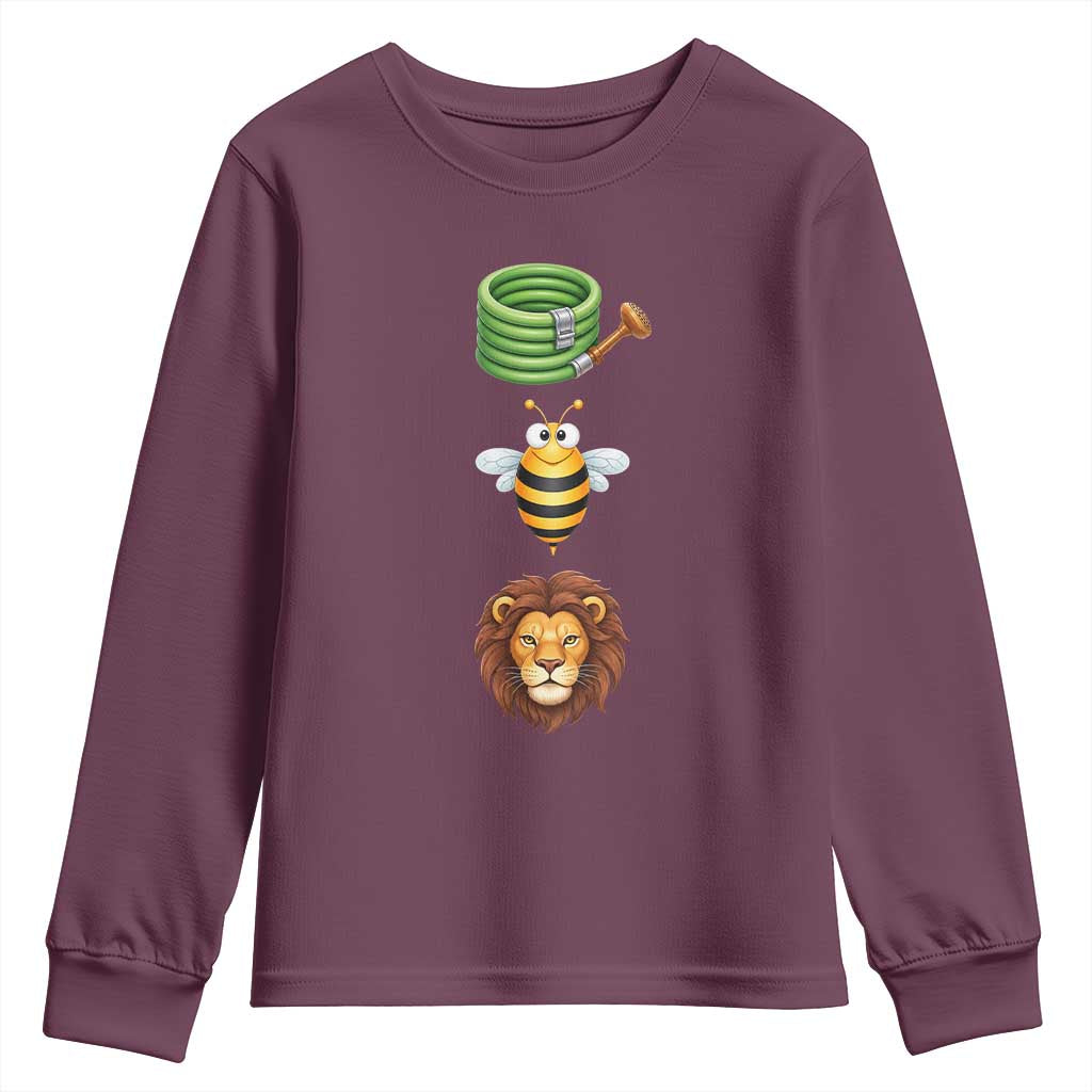Hose Bee Lion Meme Slang Funny Sarcastic Pun Graphic Youth Sweatshirt