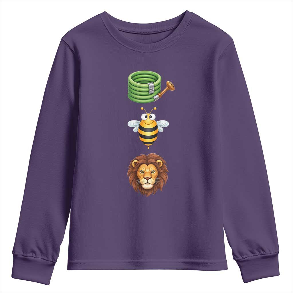 Hose Bee Lion Meme Slang Funny Sarcastic Pun Graphic Youth Sweatshirt