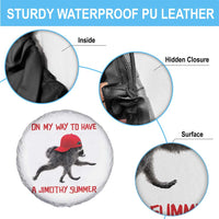 On My Way To Have A Jimothy Summer Spare Tire Cover Funny Viral Seattle Raccoon Wearing Red Cap