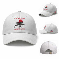 On My Way To Have A Jimothy Summer Baseball Cap Funny Viral Seattle Raccoon Wearing Red Cap