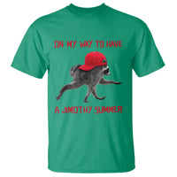On My Way To Have A Jimothy Summer T Shirt Funny Viral Seattle Raccoon Wearing Red Cap