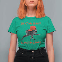 On My Way To Have A Jimothy Summer T Shirt For Women Funny Viral Seattle Raccoon Wearing Red Cap