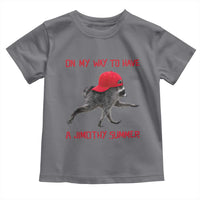 On My Way To Have A Jimothy Summer Toddler T Shirt Funny Viral Seattle Raccoon Wearing Red Cap