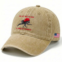 On My Way To Have A Jimothy Summer Washed Cotton Baseball Cap Funny Viral Seattle Raccoon Wearing Red Cap