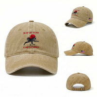 On My Way To Have A Jimothy Summer Washed Cotton Baseball Cap Funny Viral Seattle Raccoon Wearing Red Cap