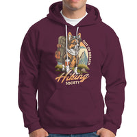 Funny Hiking Hoodie Out Of Breath Hiking Society Don't Worry I'll Be There In A Minute Dog - Wonder Print Shop