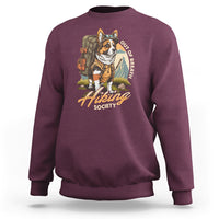 Funny Hiking Sweatshirt Out Of Breath Hiking Society Don't Worry I'll Be There In A Minute Dog - Wonder Print Shop