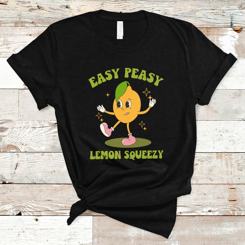 Sarcastic Quotes T Shirt Easy Peasy Lemon Squeezy Lemonade Lemon Funny Quotes - Wonder Print Shop