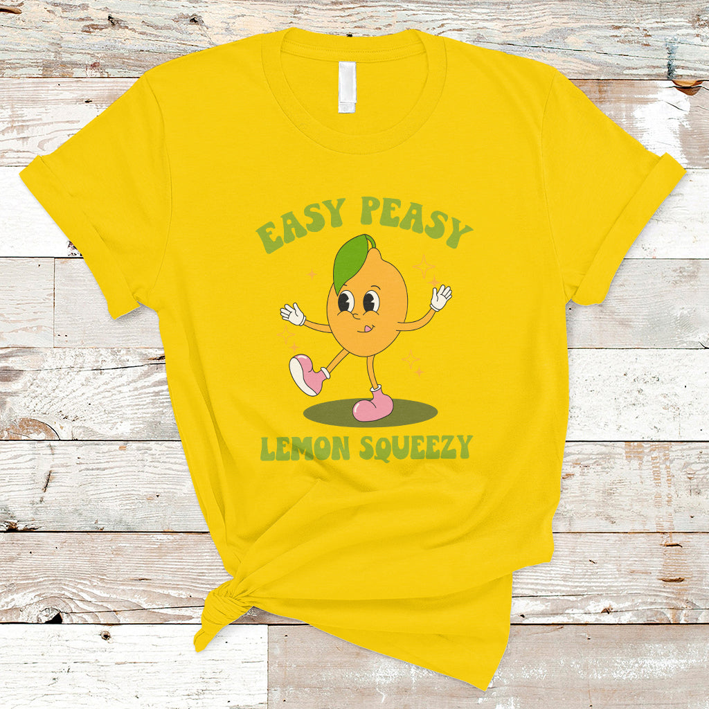 Sarcastic Quotes T Shirt Easy Peasy Lemon Squeezy Lemonade Lemon Funny Quotes - Wonder Print Shop