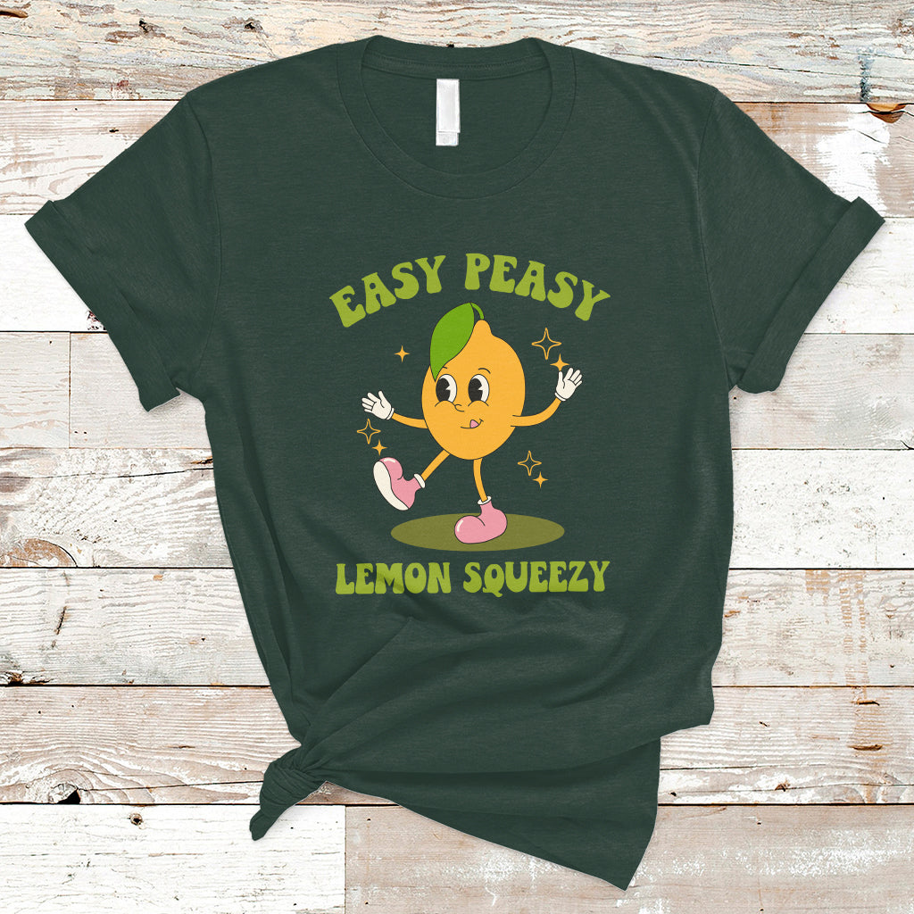 Sarcastic Quotes T Shirt Easy Peasy Lemon Squeezy Lemonade Lemon Funny Quotes - Wonder Print Shop