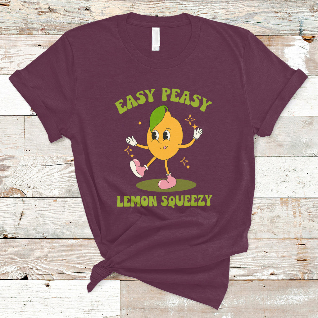 Sarcastic Quotes T Shirt Easy Peasy Lemon Squeezy Lemonade Lemon Funny Quotes - Wonder Print Shop