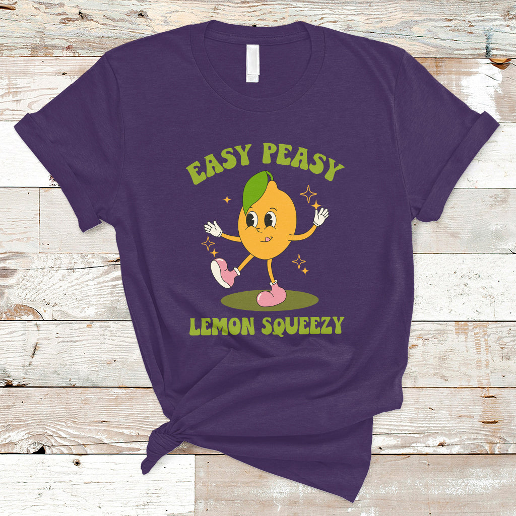 Sarcastic Quotes T Shirt Easy Peasy Lemon Squeezy Lemonade Lemon Funny Quotes - Wonder Print Shop