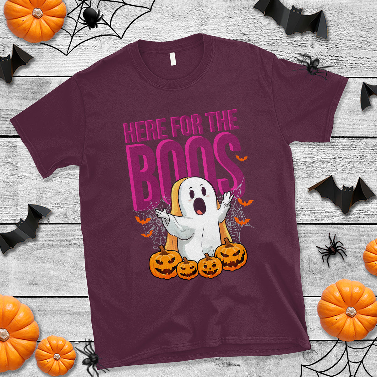 Boo Sheet T Shirt Here For The Boos Spooky Halloween Ghost Costume - Wonder Print Shop