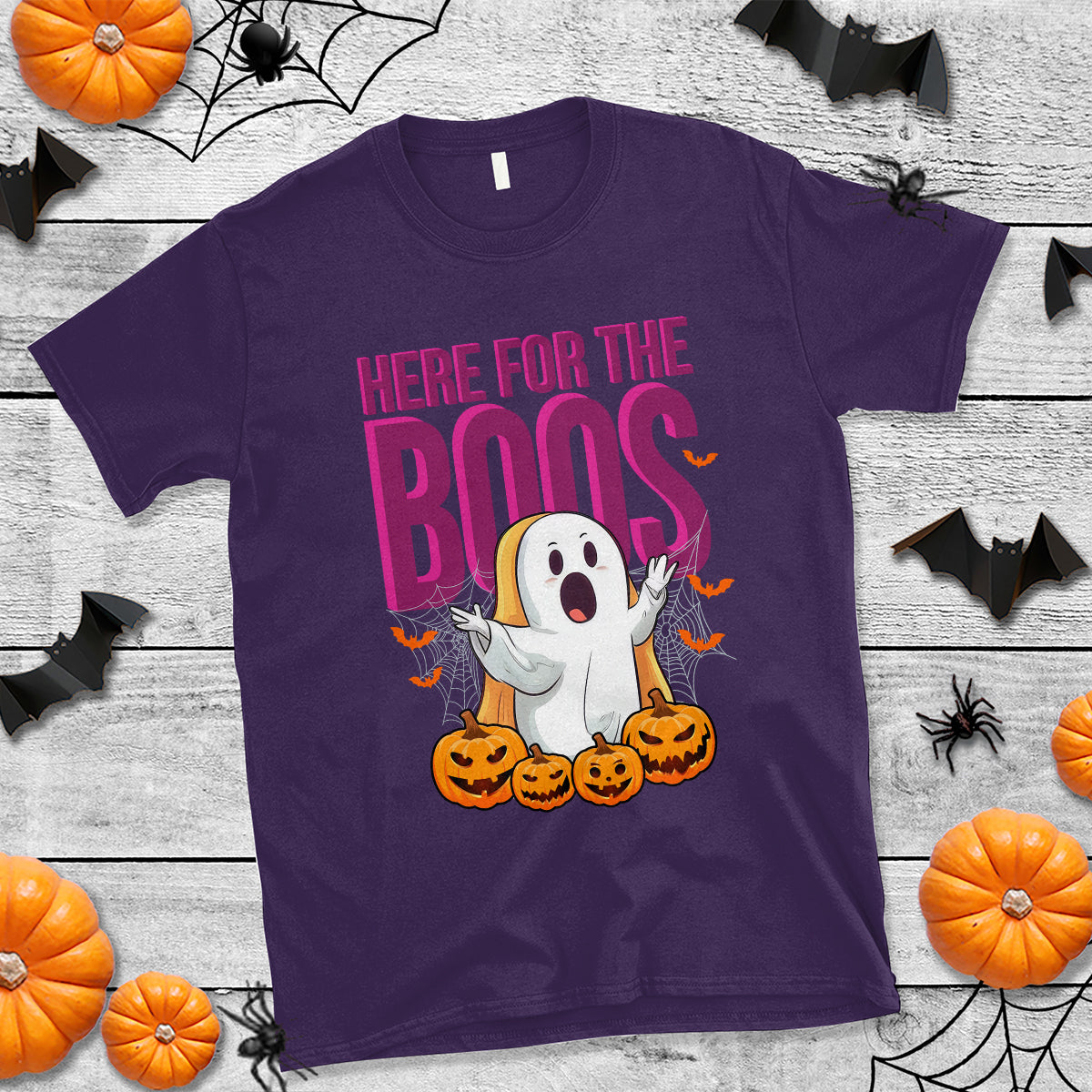 Boo Sheet T Shirt Here For The Boos Spooky Halloween Ghost Costume - Wonder Print Shop