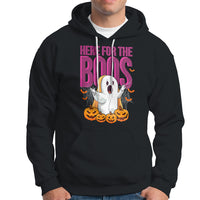 Boo Sheet Hoodie Here For The Boos Spooky Halloween Ghost Costume - Wonder Print Shop