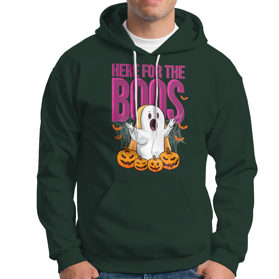 Boo Sheet Hoodie Here For The Boos Spooky Halloween Ghost Costume - Wonder Print Shop