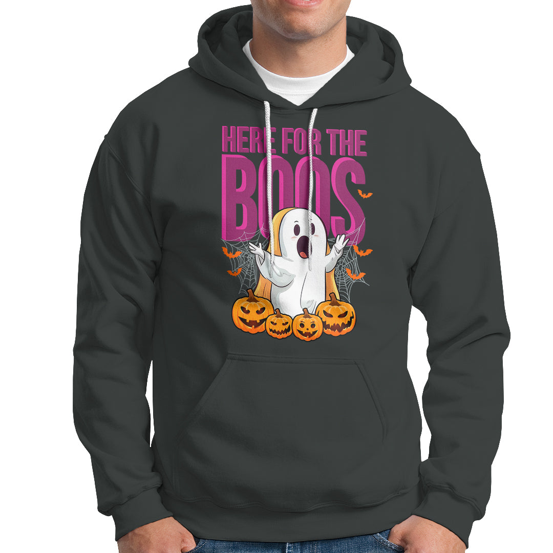 Boo Sheet Hoodie Here For The Boos Spooky Halloween Ghost Costume - Wonder Print Shop