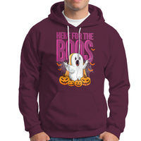 Boo Sheet Hoodie Here For The Boos Spooky Halloween Ghost Costume - Wonder Print Shop