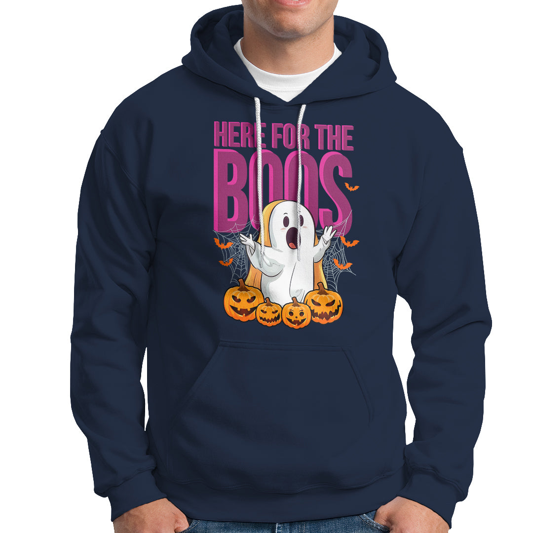 Boo Sheet Hoodie Here For The Boos Spooky Halloween Ghost Costume - Wonder Print Shop