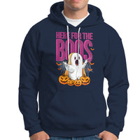 Boo Sheet Hoodie Here For The Boos Spooky Halloween Ghost Costume - Wonder Print Shop