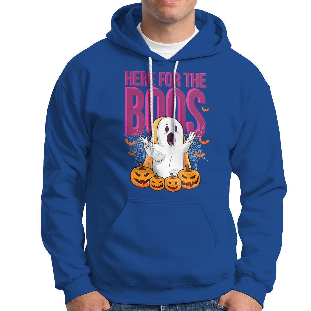 Boo Sheet Hoodie Here For The Boos Spooky Halloween Ghost Costume - Wonder Print Shop
