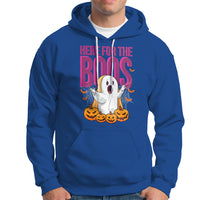 Boo Sheet Hoodie Here For The Boos Spooky Halloween Ghost Costume - Wonder Print Shop