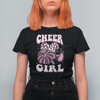 Cheerleading T Shirt For Women Cheer Girl Pink Leopard Cheerleader - Wonder Print Shop