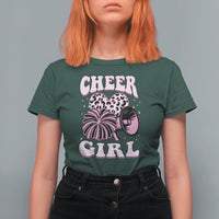 Cheerleading T Shirt For Women Cheer Girl Pink Leopard Cheerleader - Wonder Print Shop