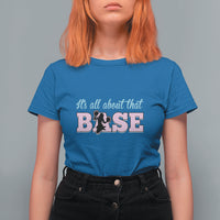 Cheerleading T Shirt For Women All About That Base Cheerleader Cheer Girls - Wonder Print Shop