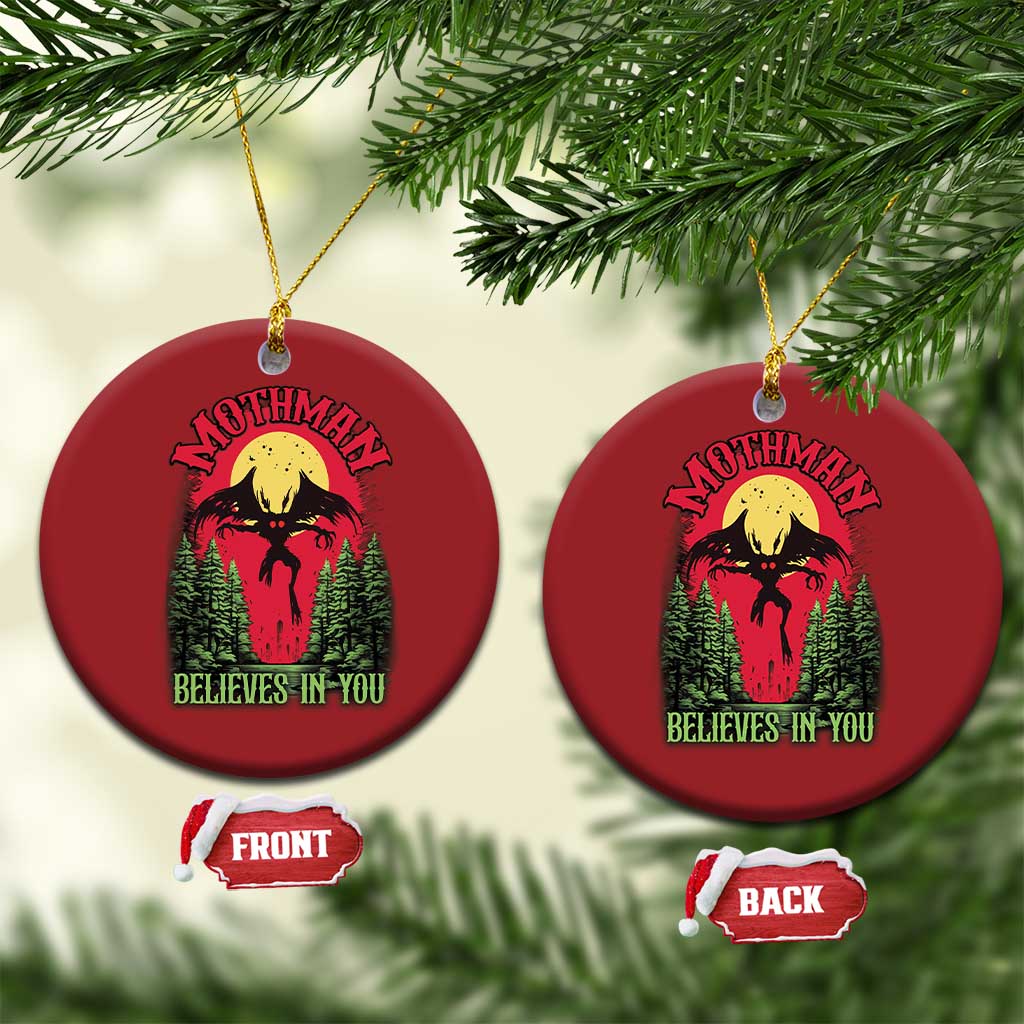 Mothman Christmas Ornament Believes In You Cryptid Cryptozoology - Wonder Print Shop